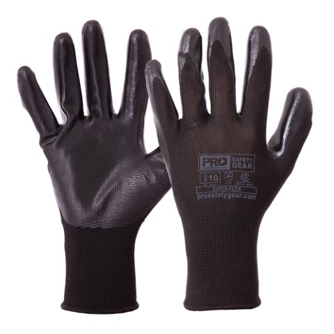 PROSENSE NITRILE DIP ON 13G POLYESTER LINER - SIZE 9